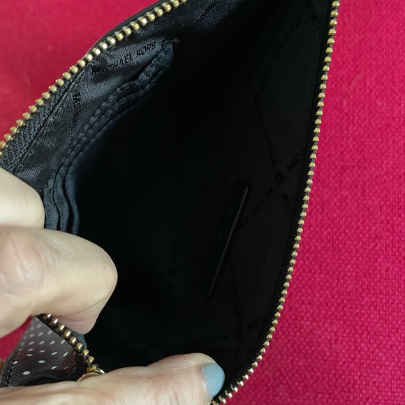 Michael Kors black and white polka dot wristlet - Picture 3 of 4